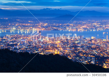 George Town city view from Penang Hill, Malaysia George Town city view from Penang Hill, Malaysia 30450106