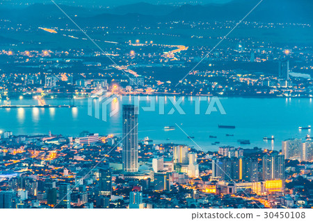 George Town city view from Penang Hill, Malaysia George Town city view from Penang Hill, Malaysia 30450108