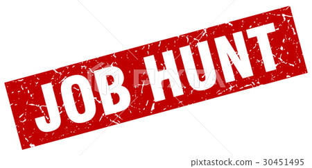 square grunge red job hunt stamp 30451495