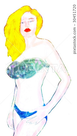Beautiful woman smiling at seeing here 13 Beautiful woman smiling at seeing here 13 30451720