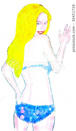 Beautiful woman smiling at seeing here 14 Beautiful woman smiling at seeing here 14 30451726