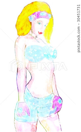 Beautiful woman smiling at seeing here 17 Beautiful woman smiling at seeing here 17 30451731