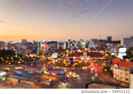 Ben Thanh Market with defocused bokeh lights Ben Thanh Market with defocused bokeh lights 30452231
