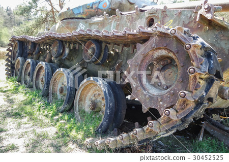 Battle tank in moor 30452525