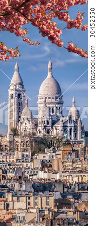 Sacre Coeur  during spring time in Paris, France 30452550