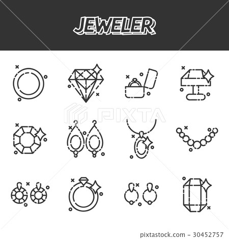 Jeweler icons set 30452757