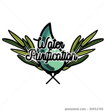 Color vintage water purification emblem Color vintage water purification emblem 30452785