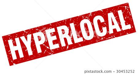 square grunge red hyperlocal stamp - Stock Illustration [30453252] - PIXTA
