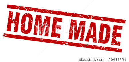 square grunge red home made stamp 30453264