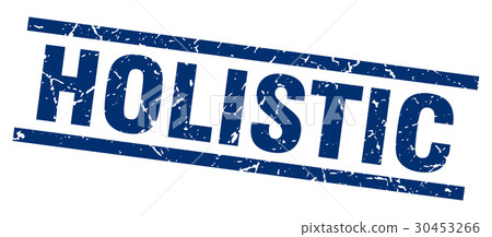 square grunge blue holistic stamp 30453266