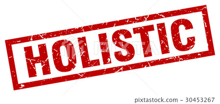square grunge red holistic stamp 30453267