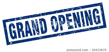 square grunge blue grand opening stamp square grunge blue grand opening stamp 30453679