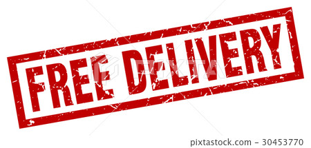 square grunge red free delivery stamp square grunge red free delivery stamp 30453770