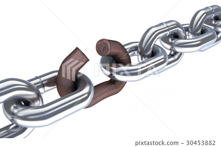 Chain and broken corrosion link 30453882