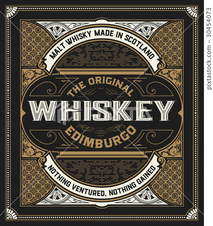 Retro whiskey label. Vector Retro whiskey label. Vector 30454073
