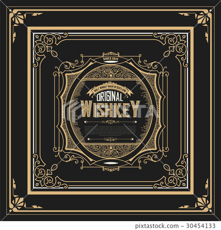 Retro whiskey label. Vector Retro whiskey label. Vector 30454133