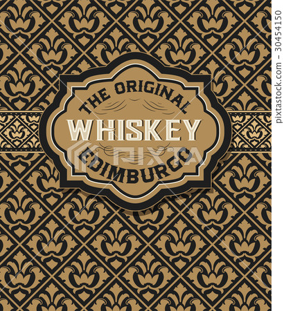Old Whiskey badge with vintage backgroud 30454150