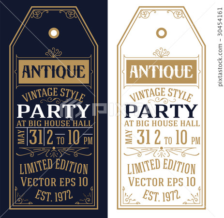 Vintage card for party Vintage card for party 30454161