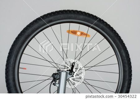Part of front wheel of mtb bike. 30454322