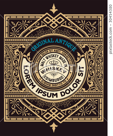 Old whiskey label 30454380