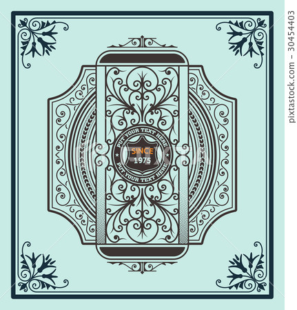 Vintage design with frame.  30454403