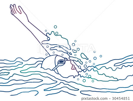 Backstroke - Stock Illustration [30454851] - PIXTA