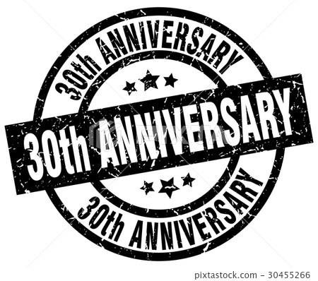 30th anniversary round grunge black stamp 30th anniversary round grunge black stamp 30455266