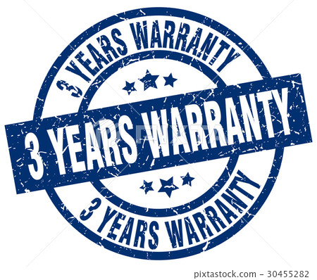 3 years warranty blue round grunge stamp 3 years warranty blue round grunge stamp 30455282