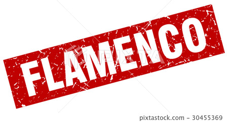 square grunge red flamenco stamp square grunge red flamenco stamp 30455369