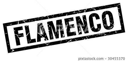 square grunge black flamenco stamp square grunge black flamenco stamp 30455370