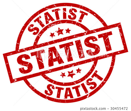 statist round red grunge stamp - Stock Illustration [30455472] - PIXTA