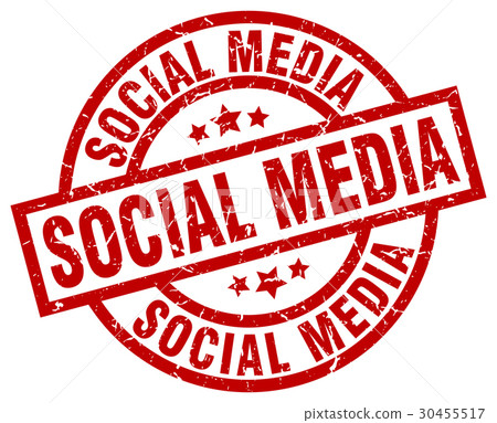 social media round red grunge stamp social media round red grunge stamp 30455517