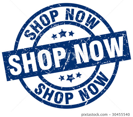 shop now blue round grunge stamp 30455540