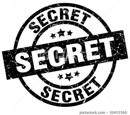 secret round grunge black stamp 30455560