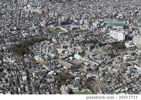 Aerial view of Himonya Valley, Meguro-ku, Tokyo Aerial view of Himonya Valley, Meguro-ku, Tokyo 30457733