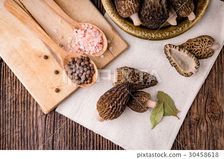 Fresh morchella conica, seasonal mushrooms Fresh morchella conica, seasonal mushrooms 30458618