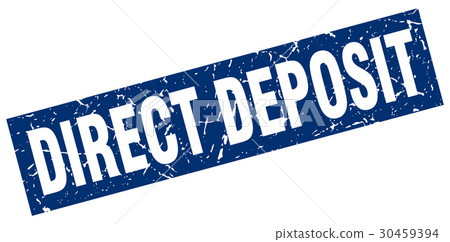 square grunge blue direct deposit stamp square grunge blue direct deposit stamp 30459394
