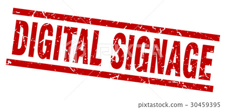 square grunge red digital signage stamp square grunge red digital signage stamp 30459395