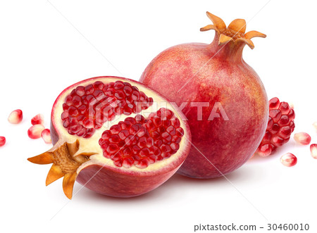 Pomegranate isolated on white background 30460010
