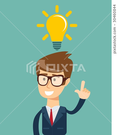 Thinking. Businessman solving a problem 30460844