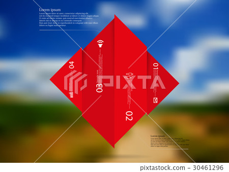 Illustration infographic template with rhombus - Stock Illustration ...