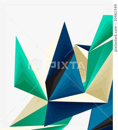 3d modern triangle low poly abstract geometric 30462349