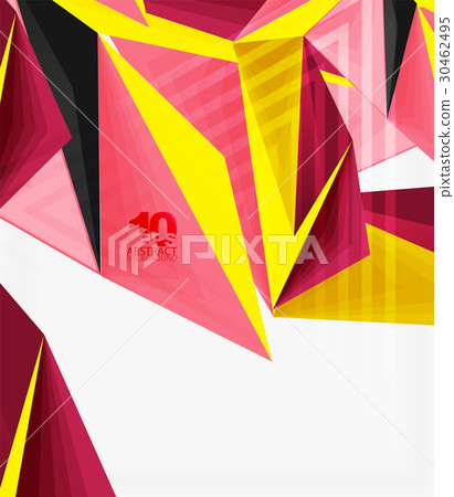 3d modern triangle low poly abstract geometric 30462495