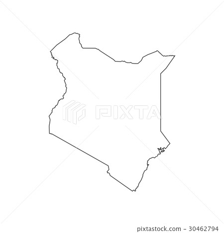 Kenya map silhouette 30462794