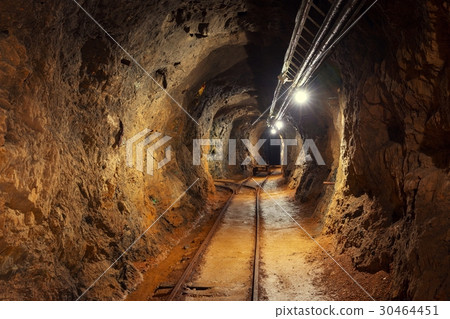 Underground mine passage angle shot Underground mine passage angle shot 30464451