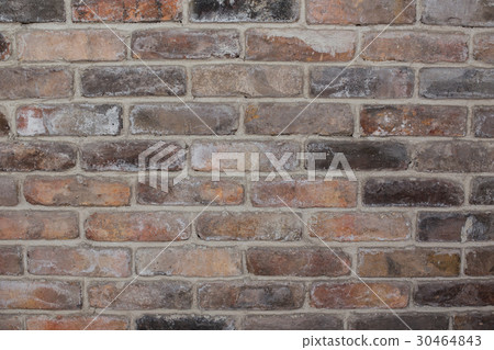 Vintage brick wall, old texture of red stone Vintage brick wall, old texture of red stone 30464843