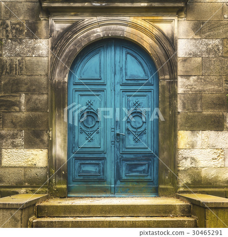 old turquoise metal gate of an old tomb old turquoise metal gate of an old tomb 30465291