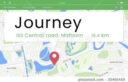 Map GPS Location Direction Position Graphic 30466489