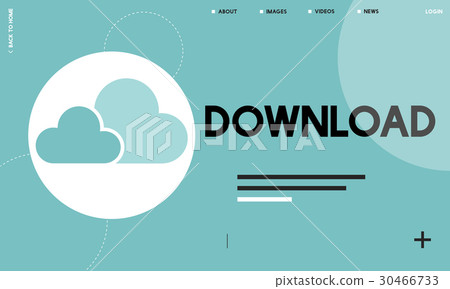 Cloud Computing Data Icon Sign 30466733