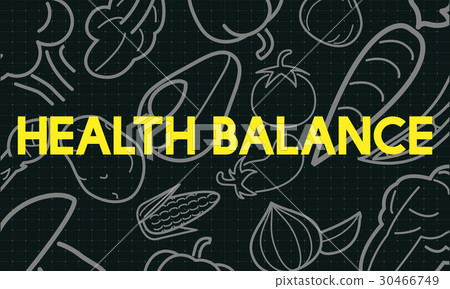 Graphic of various vegetable icons healthy nutrition Graphic of various vegetable icons healthy nutrition 30466749